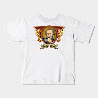 Charles Bukowski - Aesthetic Faded Style Design Kids T-Shirt